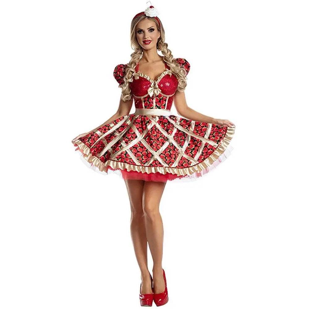 Strawberry Costume Women Dress - Ecosfun