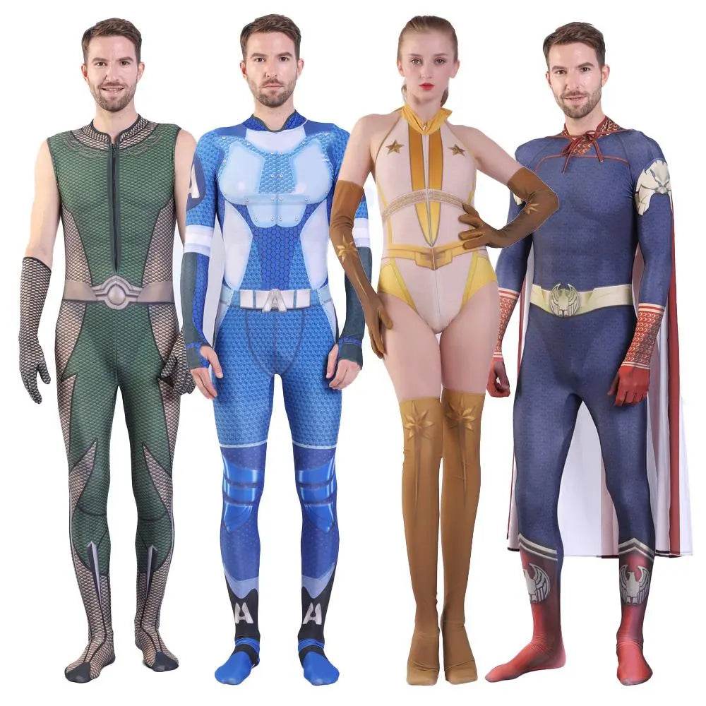 The Boys Homelander The Deep Starlight A-train Costumes Cosplay Halloween Jumpsuit Adult Kids - Ecosfun