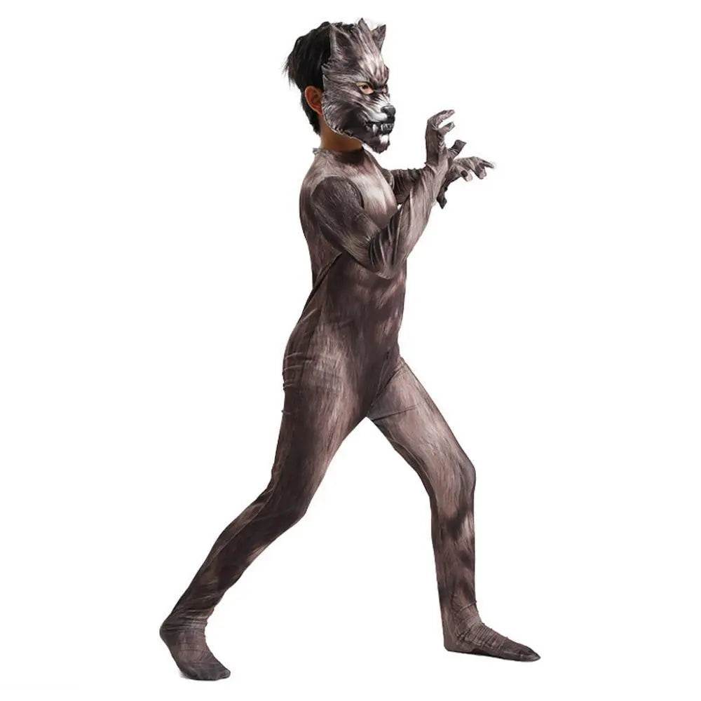 Werewolf Kid costume scary Halloween 3D Zentai Bodysuit - Ecosfun