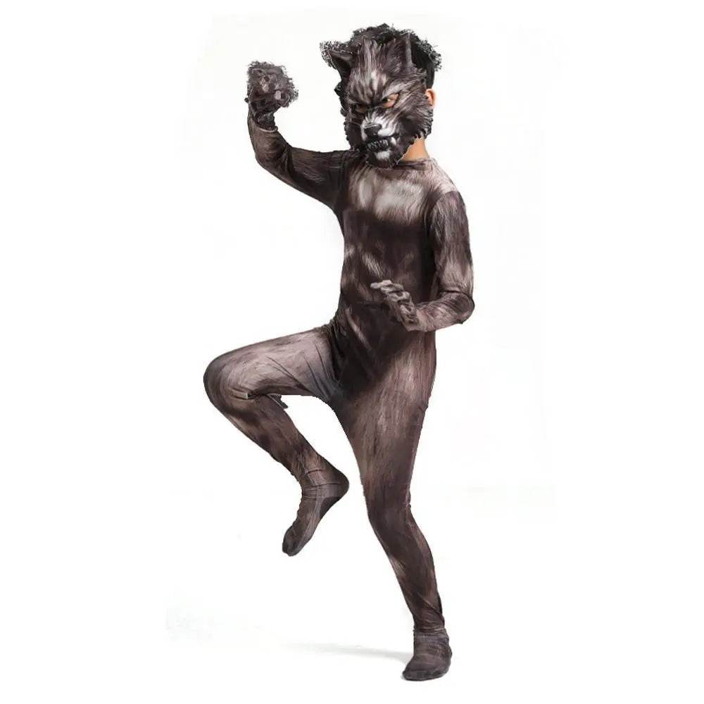 Werewolf Kid costume scary Halloween 3D Zentai Bodysuit - Ecosfun