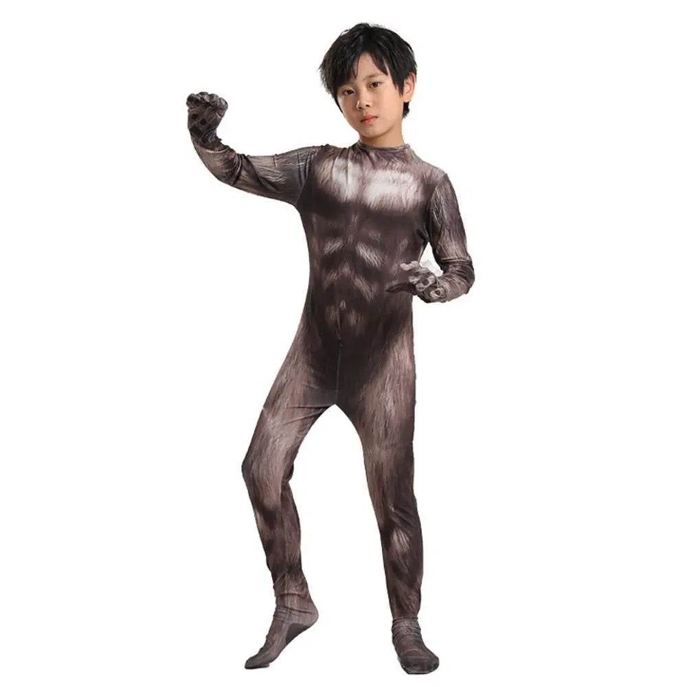 Werewolf Kid costume scary Halloween 3D Zentai Bodysuit - Ecosfun