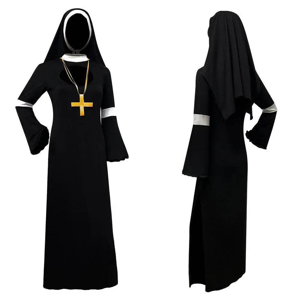 Women Nun Cosplay Halloween Costume - Ecosfun