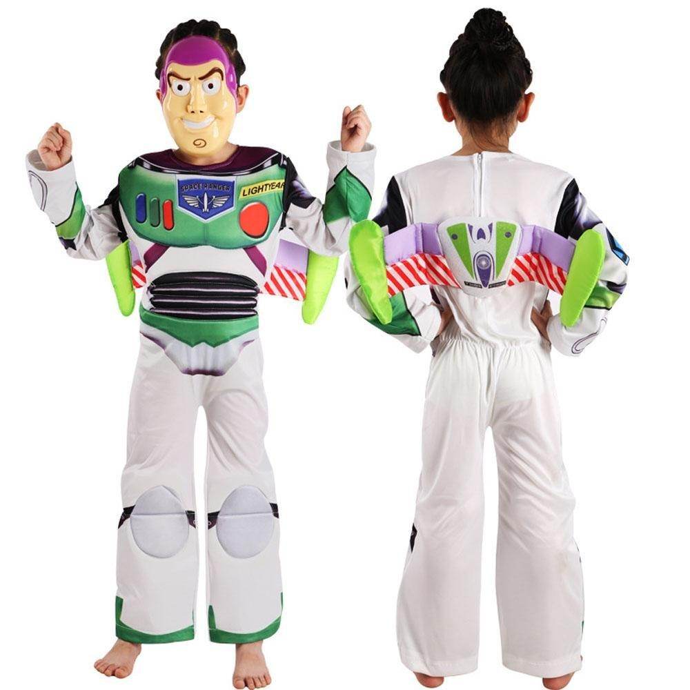 Buzz Lightyear Toy Story Carnival Cosplay Costume Set For Kids Boys With Mask Wing - Ecosfun