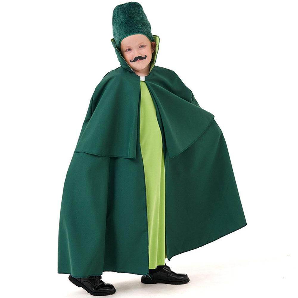 Children's Wizard of Oz Soldier Costume Bearded Guard Outfit for Halloween and Parties - Ecosfun