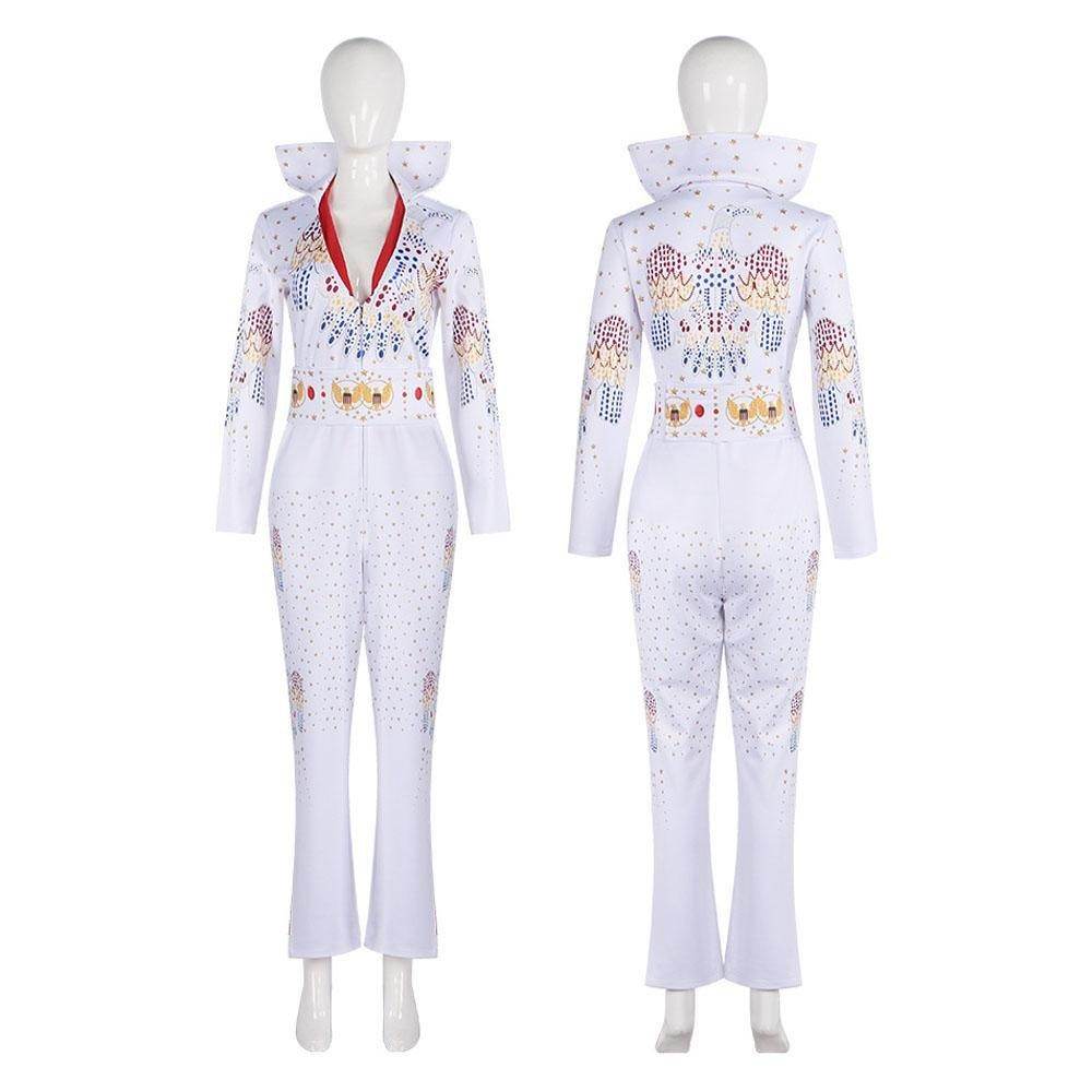 Elvis Presley Rock Singer Cosplay Costume for Halloween and Stage Performances Adult and Children - Ecosfun
