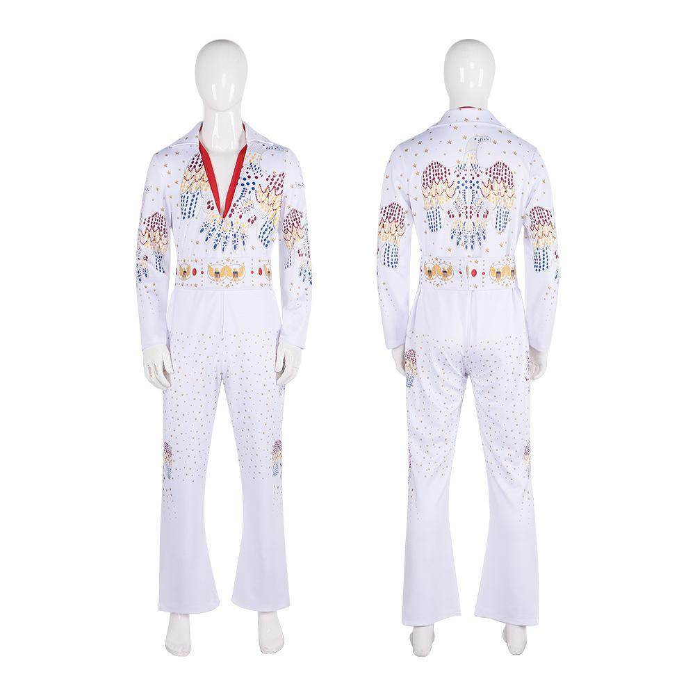 Elvis Presley Rock Singer Cosplay Costume for Halloween and Stage Performances Adult and Children - Ecosfun