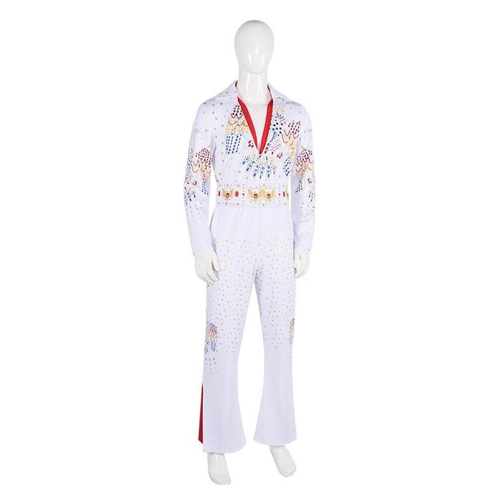 Elvis Presley Rock Singer Cosplay Costume for Halloween and Stage Performances Adult and Children - Ecosfun