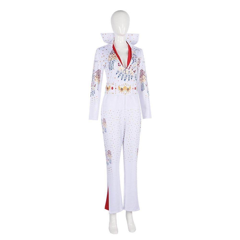 Elvis Presley Rock Singer Cosplay Costume for Halloween and Stage Performances Adult and Children - Ecosfun