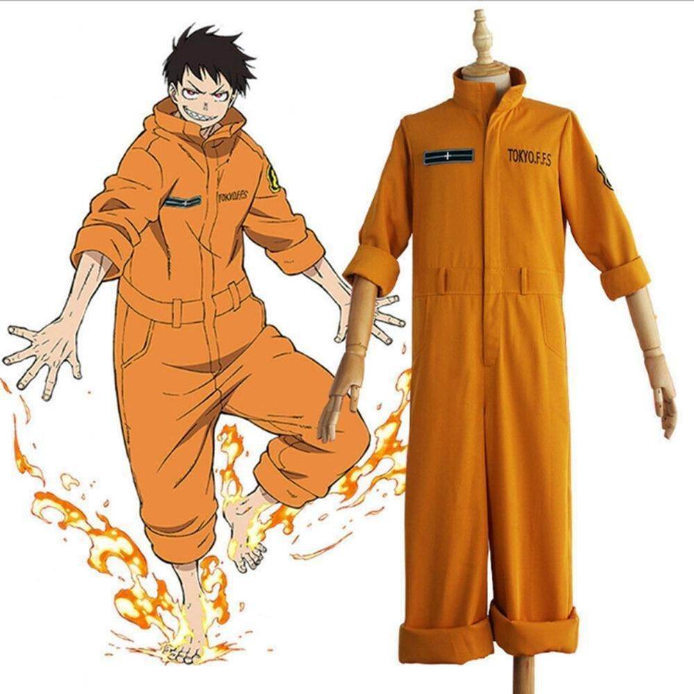 Fire Force Shinra Kusakabe Cosplay Costumes Anime Uniform Halloween Suit Outfit Sets Dress Up For Adults - Ecosfun