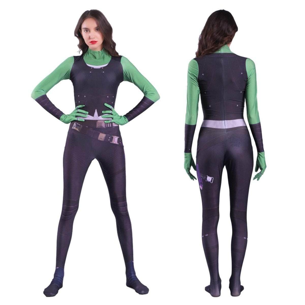 Gamora Costumes Guardians of The Galaxy Cosplay Jumpsuit Superhero Avengers Zentai - Ecosfun