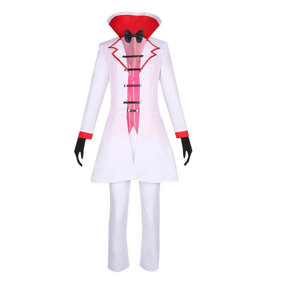 Hazbin Hotel Lucifer Morningstar White Suit Adult Cosplay Costume Carnival - Ecosfun