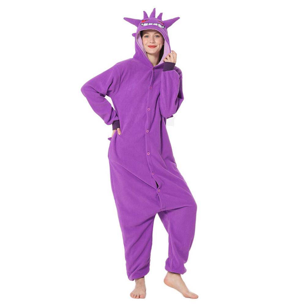 Gengar Kigurumi Onesies Anime Pokemon Pajamas Pyjamas Halloween Costume - Ecosfun