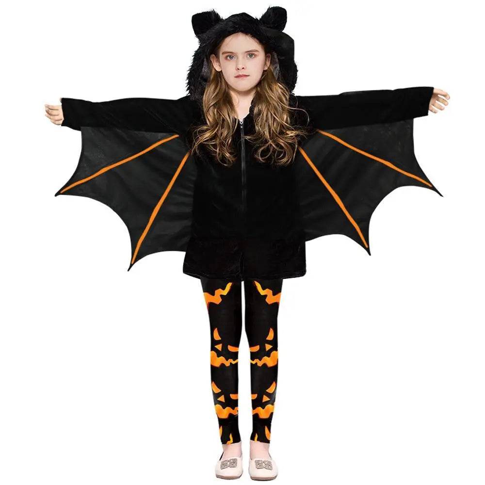 kids Bat cape suit Cosplay Costumes Halloween Performance pants - Ecosfun