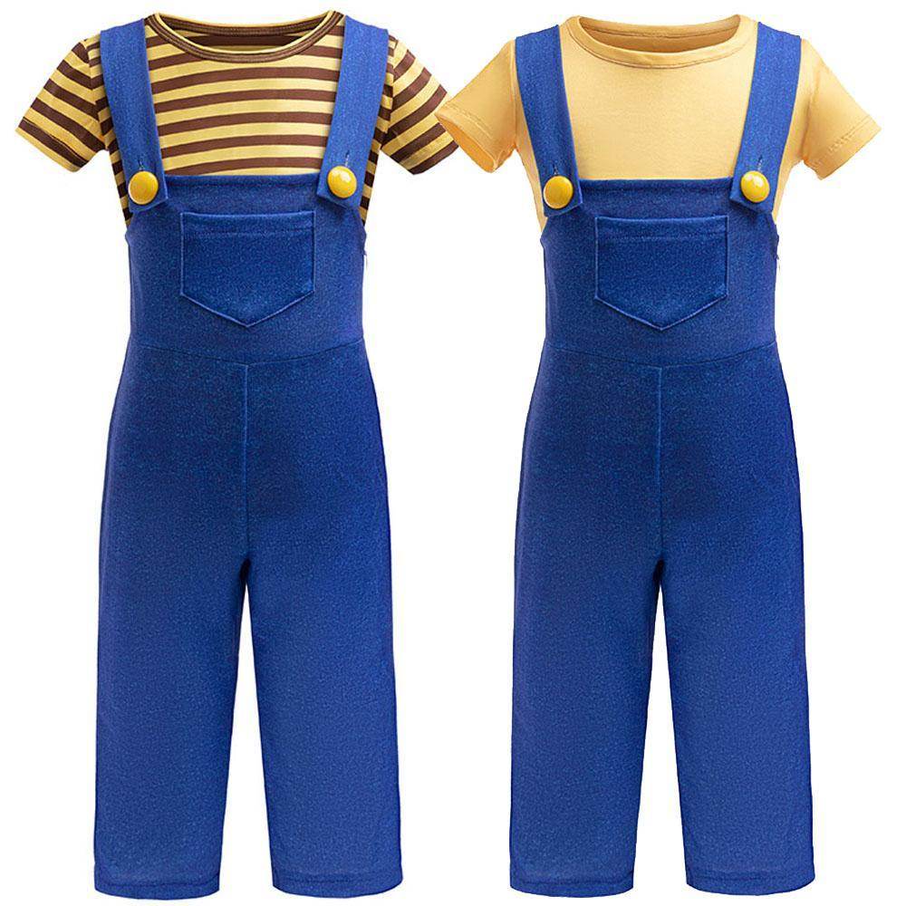 Kids Minions Cosplay Costume Boys' Suspender Outfit for Halloween Parties - Ecosfun