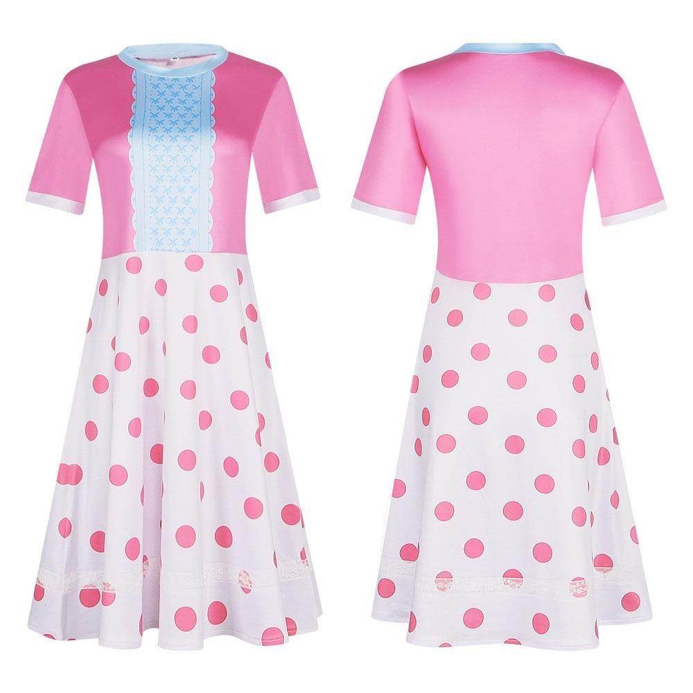 Little Bo Peep Toy Story Pink Dress Carnival Cosplay Costume For Adult - Ecosfun