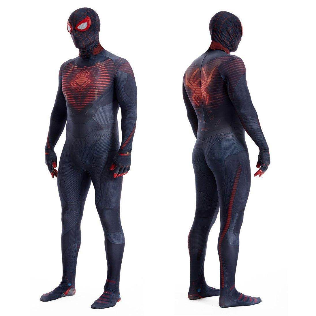 Miles Morales Spider Man PS5 Cosplay Suit Ultimate Costume for Kids and Adults - Ecosfun