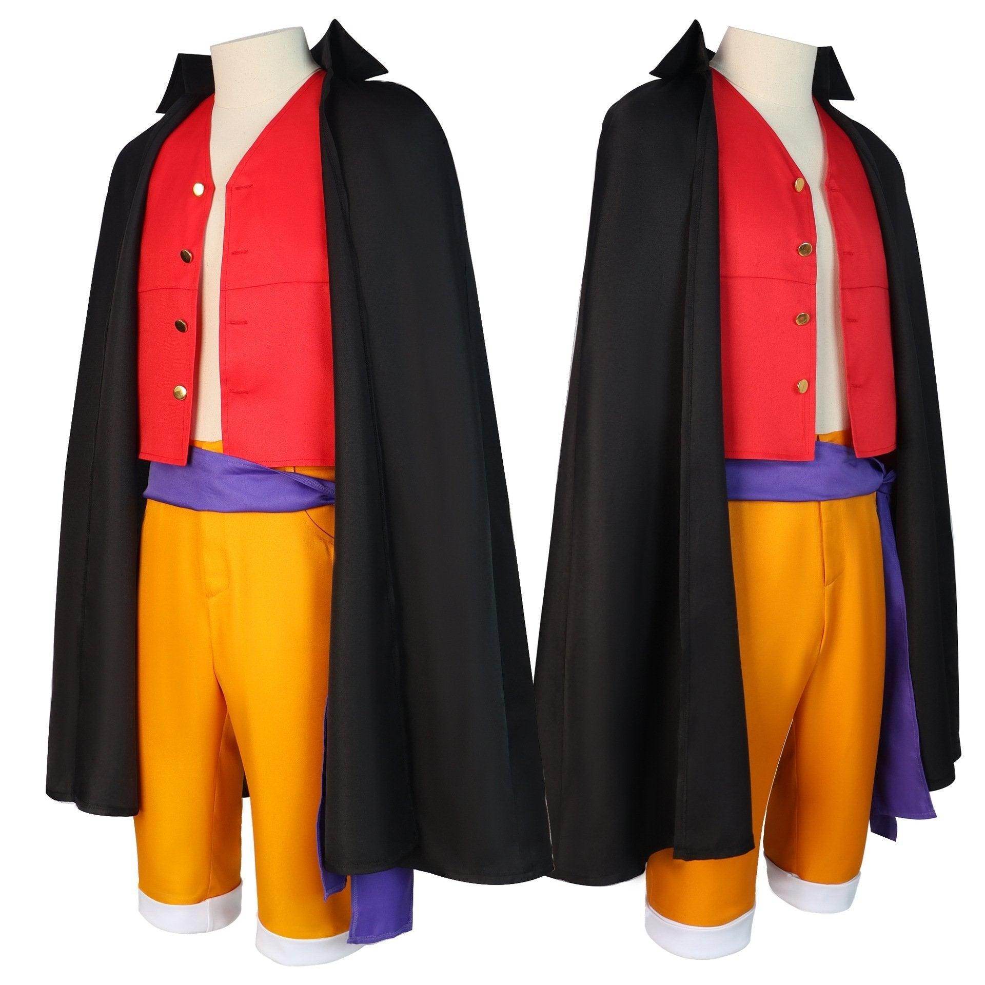 one picece luffy costume Anime Cosplay with straw hat Whole Set - Ecosfun