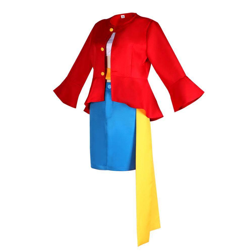 One Piece Wano Country Anime Monkey D. Luffy Costume Party Carnival Cosplay Full Set - Ecosfun