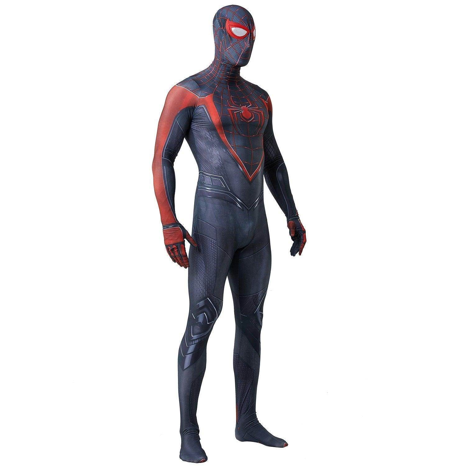 Spider-Man 2 Miles Morales Black Cosplay Jumpsuit Costume for Adults and Kids - Ecosfun
