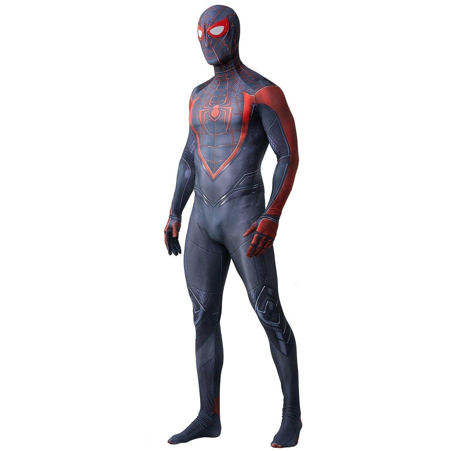 Spider-Man 2 Miles Morales Black Cosplay Jumpsuit Costume for Adults and Kids - Ecosfun