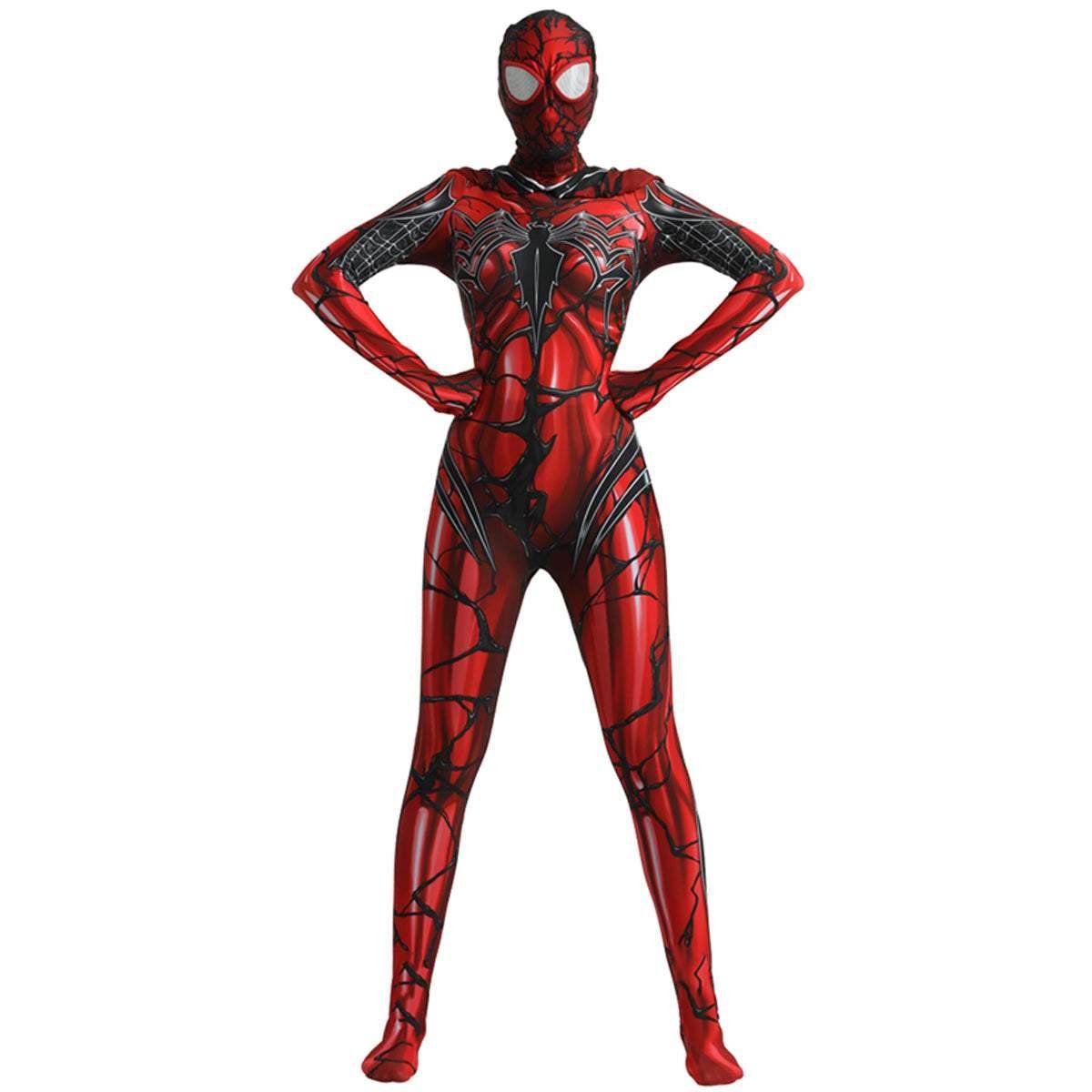 Spider-Man Venom Spider-Gwen Stacy Jumpsuit Lady Carnage Hooded Cosplay Costume Halloween - Ecosfun