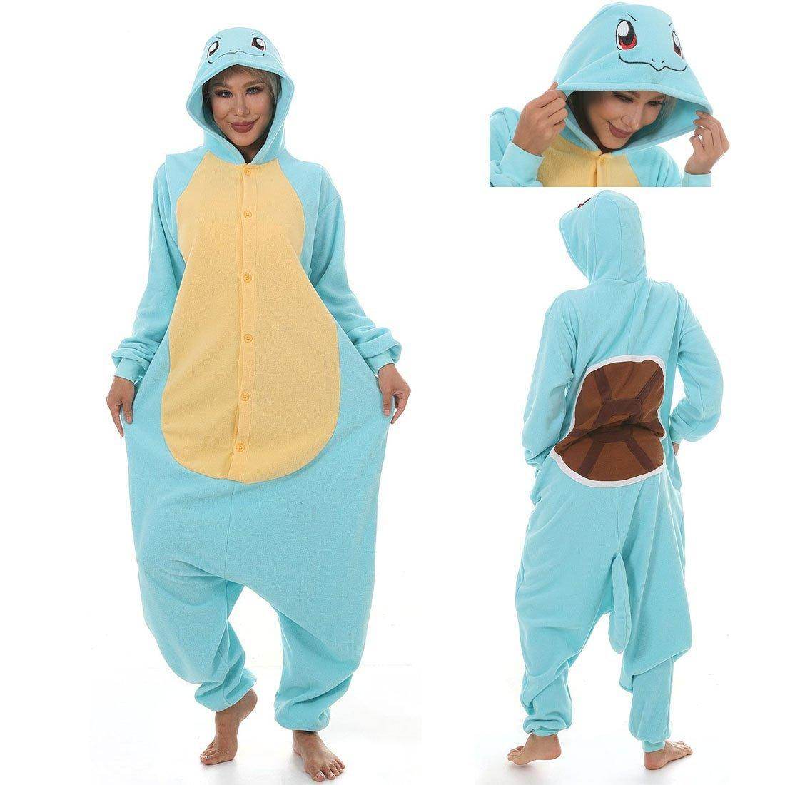 Squirtle kigurumi onesies Costume Adult women men Couples - Ecosfun
