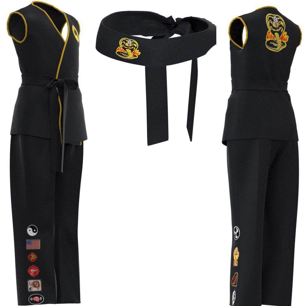 The Karate Kid Costumes Taekwondo Cobra Karate Training Suits Movie Cosplay - Ecosfun