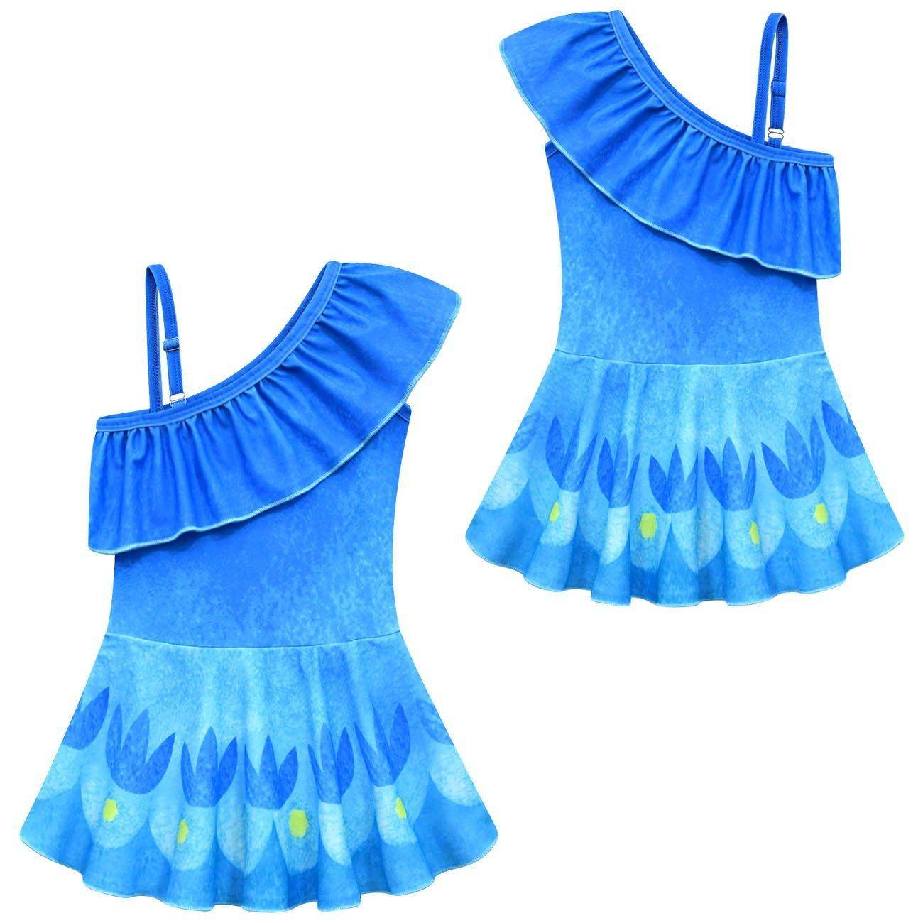 Trolls 3 Band Together Poppy Costume Princess Dress Bathing Swimsuit For kids - Ecosfun