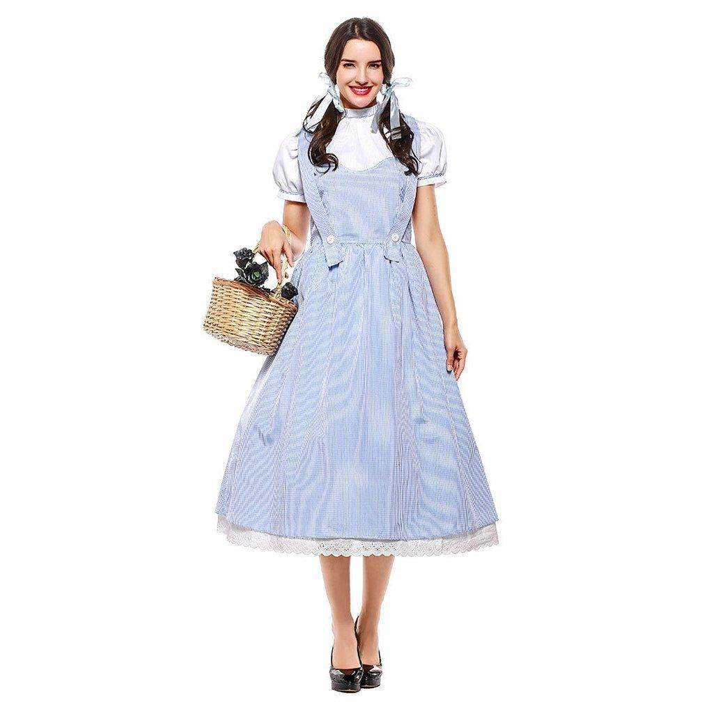 Wizard of Oz Dorothy Costume Dress Maid Alice for Women XXL Size - Ecosfun