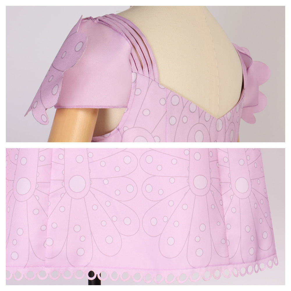 Wicked Glinda Women Pink  Short Dress Outfit Carnival Cosplay Costume