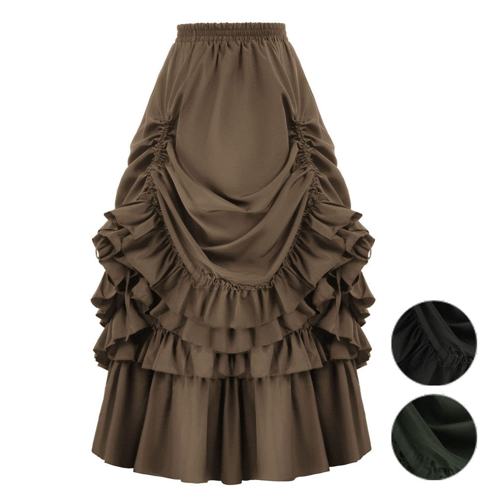 Medieval Retro Style Women's Waist Dance Skirt Dress