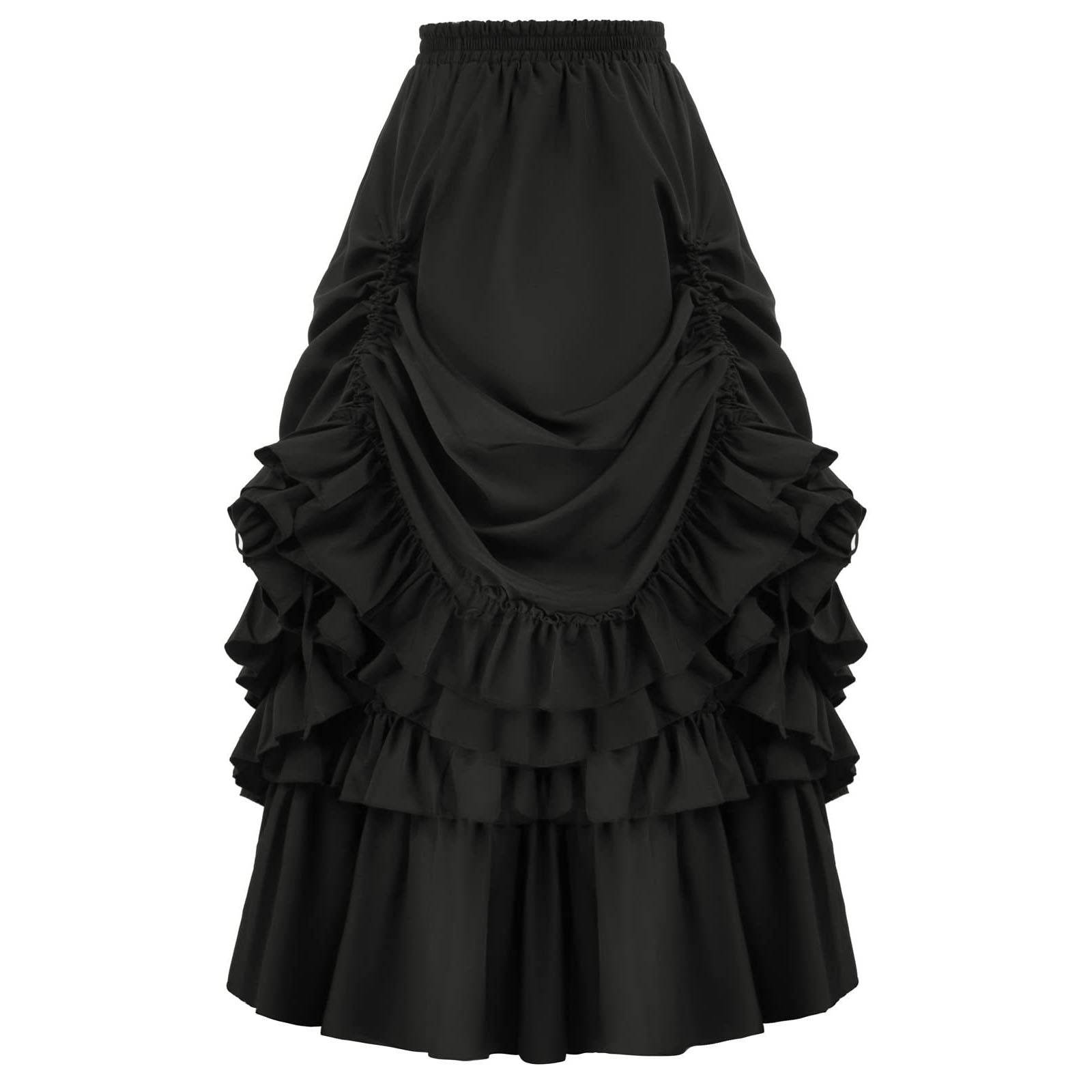 Medieval Retro Style Women's Waist Dance Skirt Dress - Ecosfun