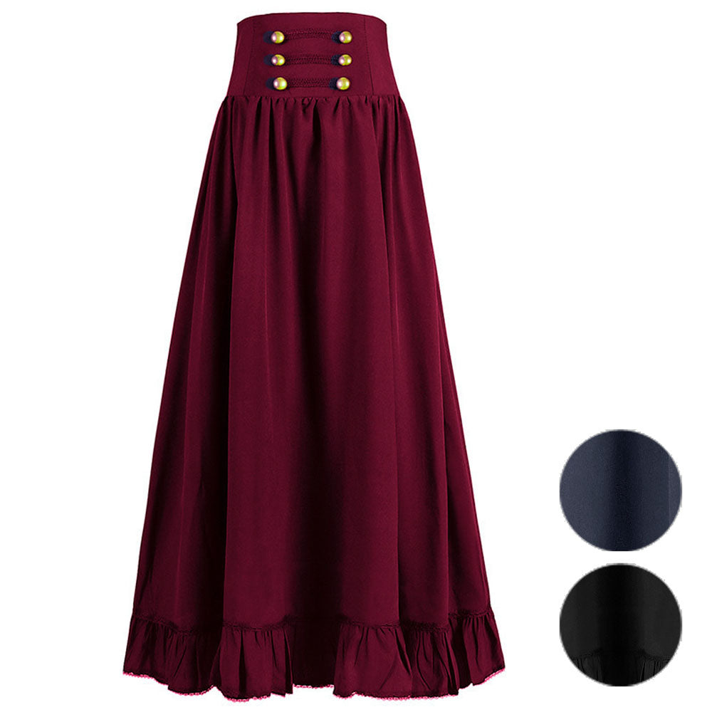 Medieval Women's Retro Style Waist Dance Skirt Dress