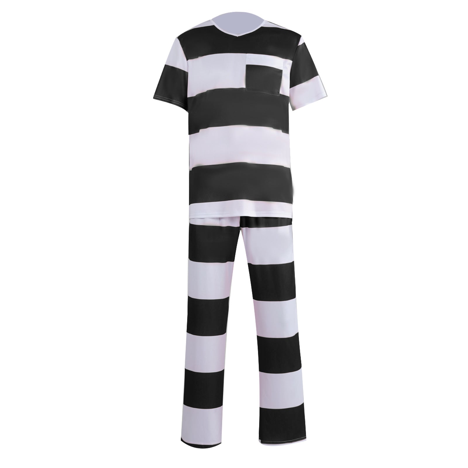 Halloween prison striped prisoner uniform role play adult costume