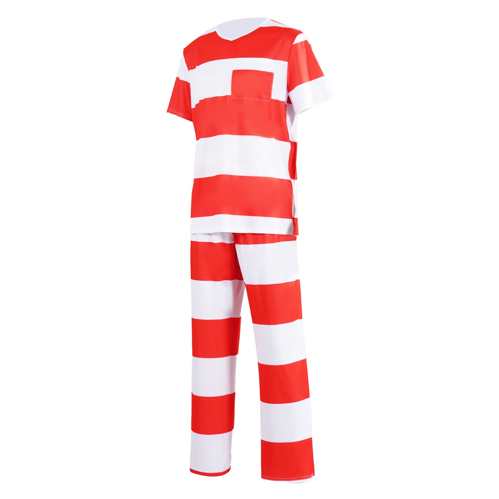 Halloween prison striped prisoner uniform role play adult costume