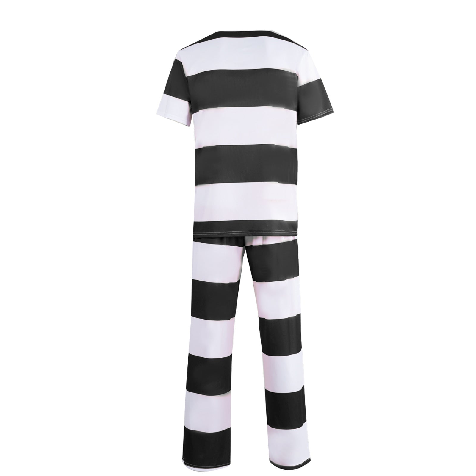 Halloween prison striped prisoner uniform role play adult costume