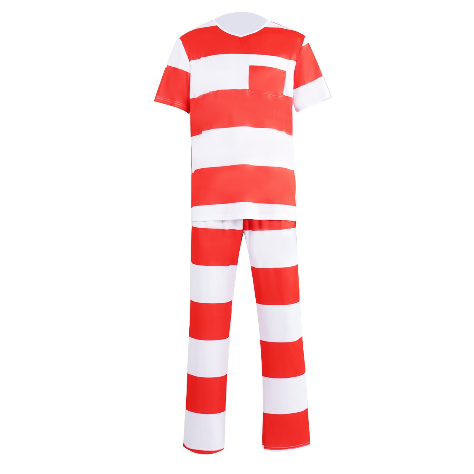 Halloween prison striped prisoner uniform role play adult costume