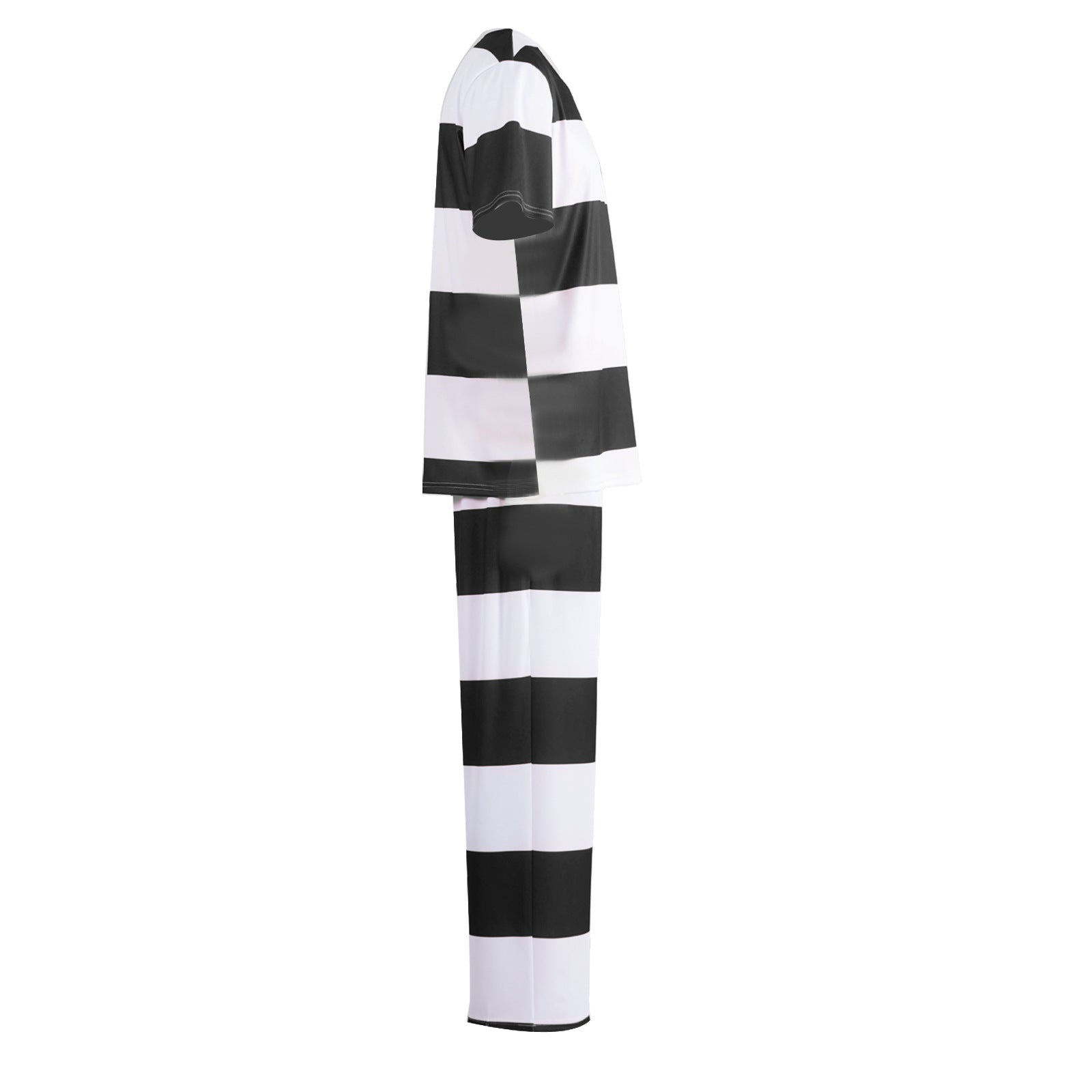Halloween prison striped prisoner uniform role play adult costume