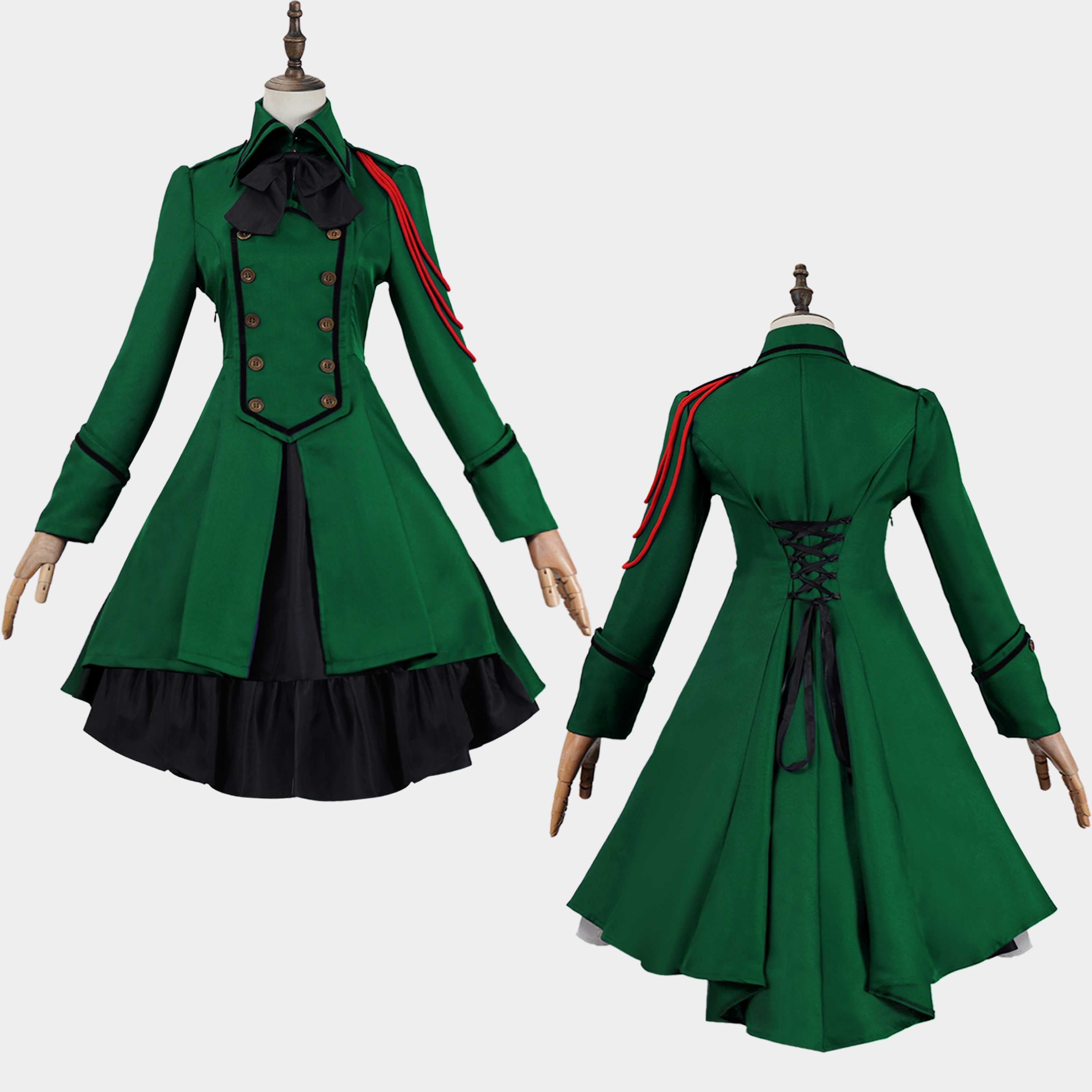 Medieval cos Renaissance gothic dress Retro bow ruffled punk cosplay skirt