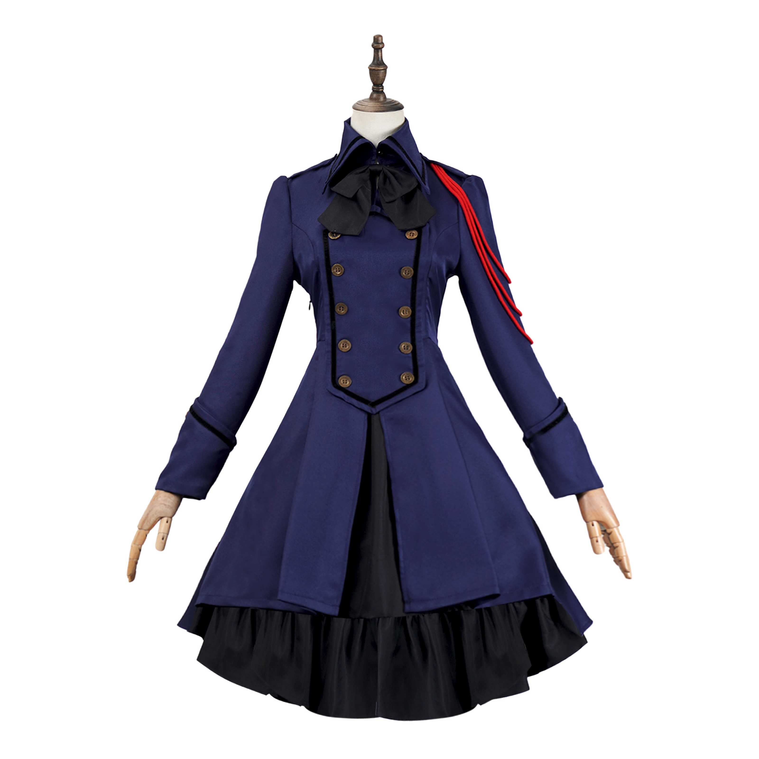 Medieval cos Renaissance gothic dress Retro bow ruffled punk cosplay skirt