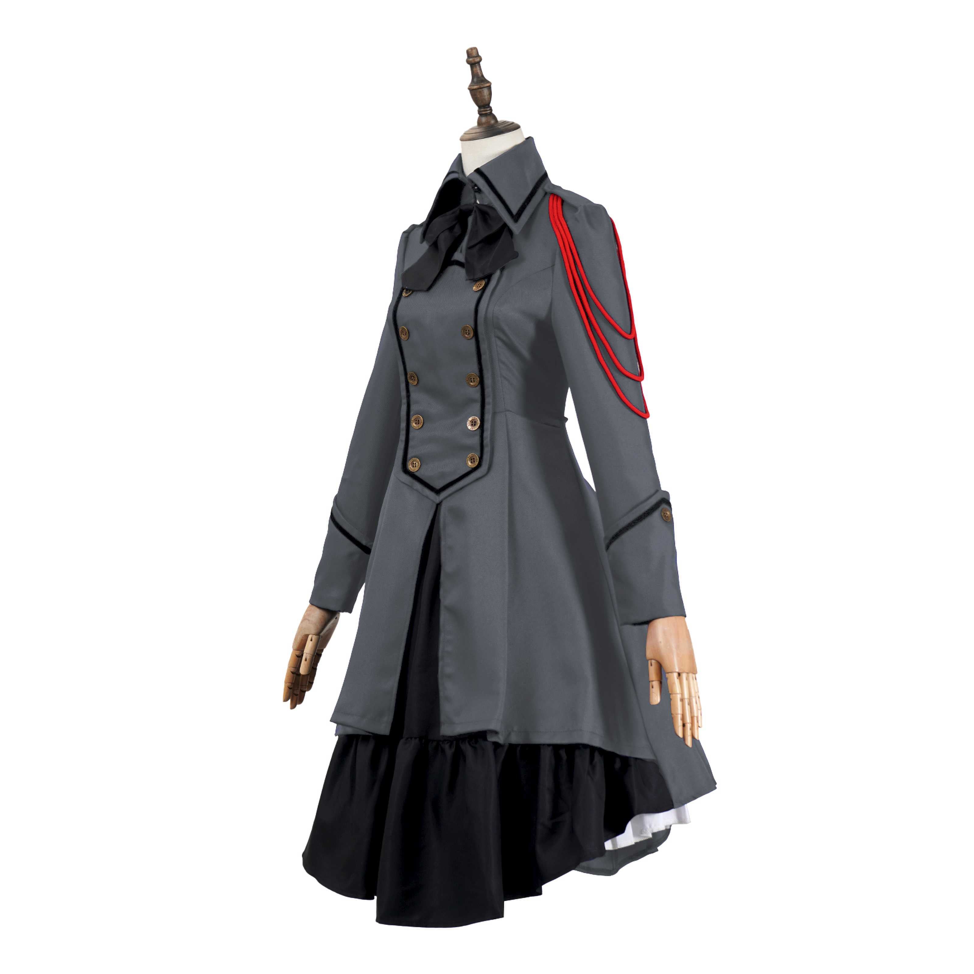 Medieval cos Renaissance gothic dress Retro bow ruffled punk cosplay skirt