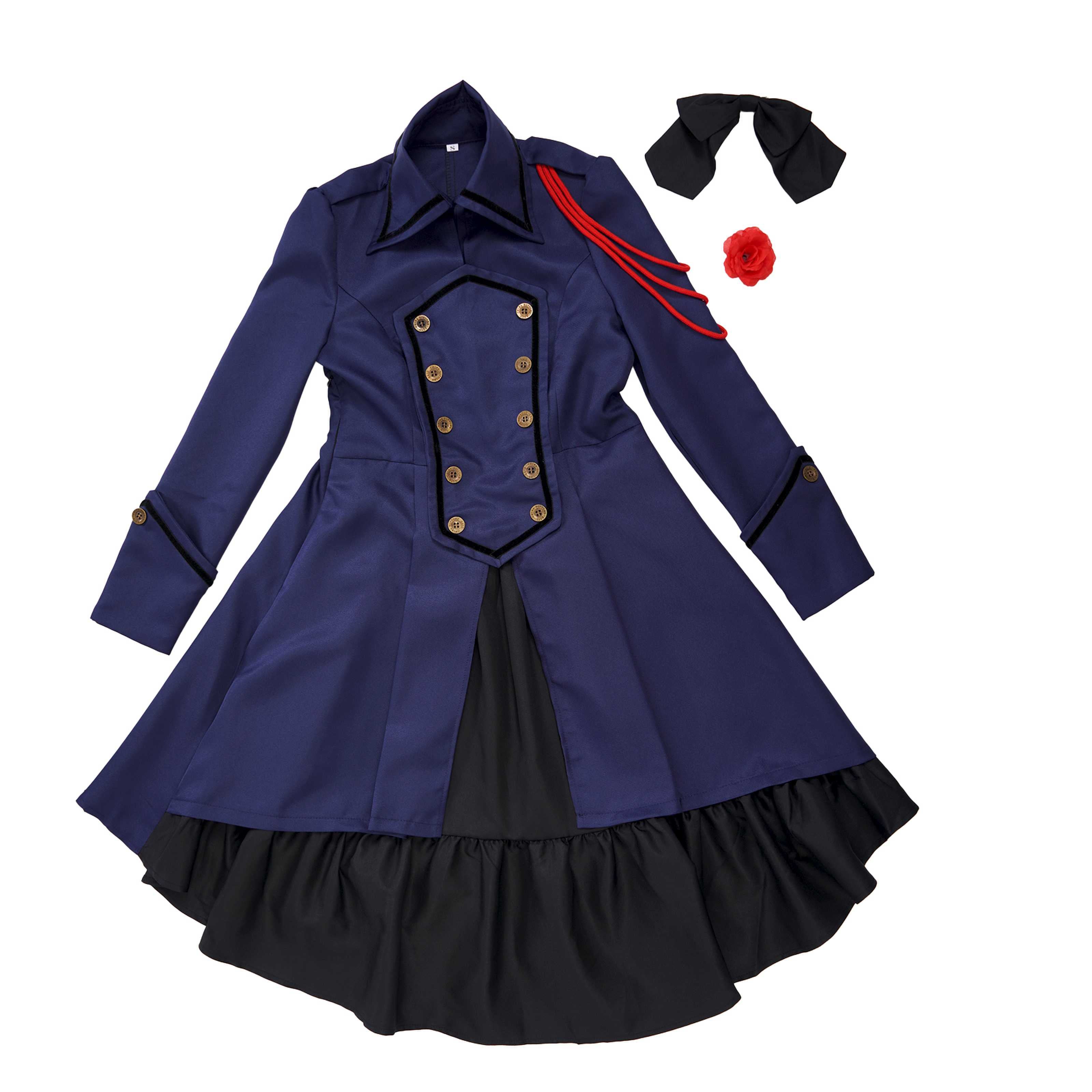 Medieval cos Renaissance gothic dress Retro bow ruffled punk cosplay skirt