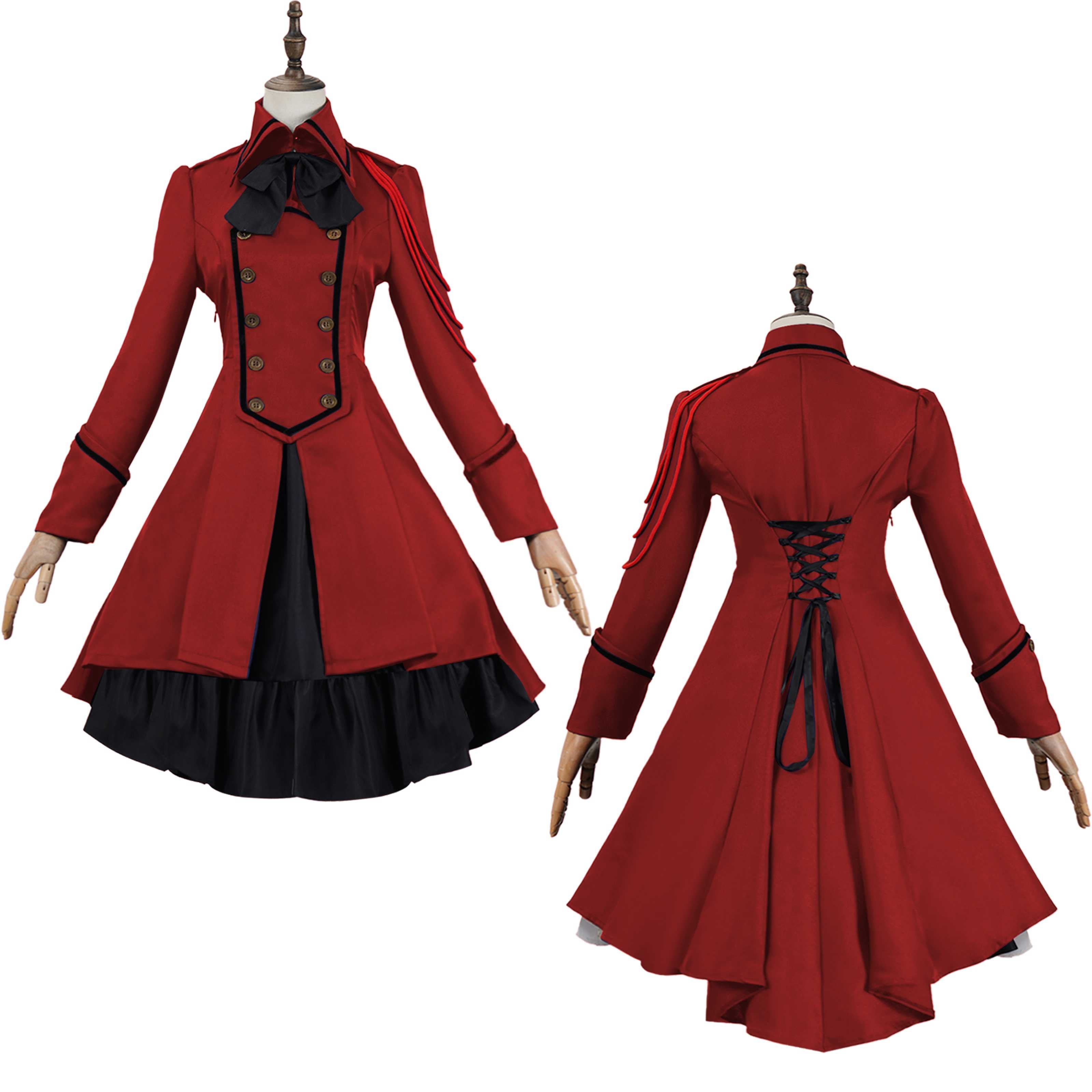 Medieval cos Renaissance gothic dress Retro bow ruffled punk cosplay skirt