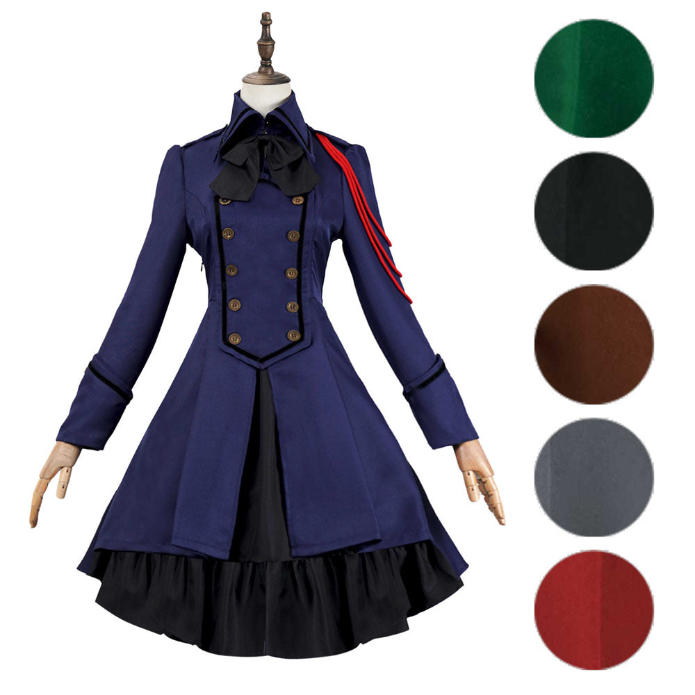 Medieval cos Renaissance gothic dress Retro bow ruffled punk cosplay skirt