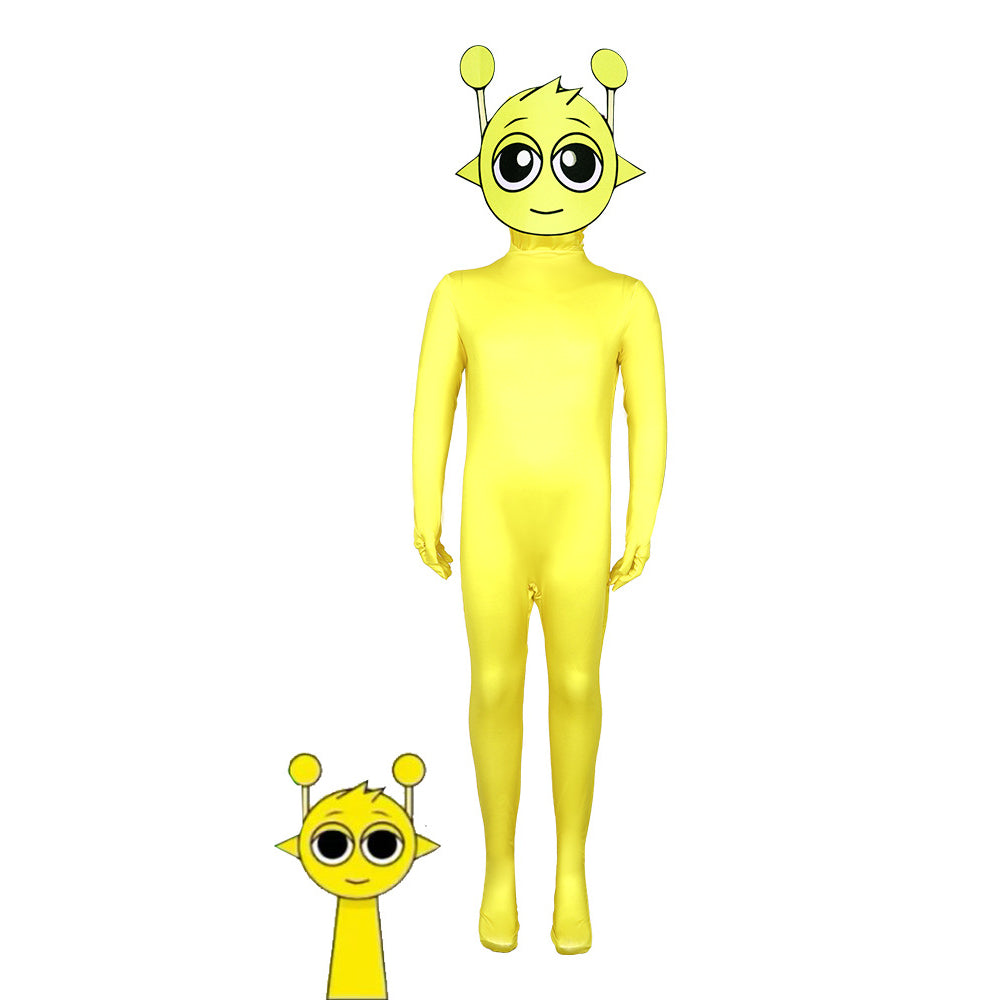 Sprunki Incredibox Costume Jumpsuit Bodysuit Halloween Kids Adult