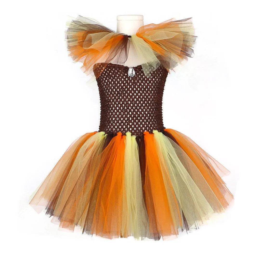 Jungle Safari Tutu Dress Costumes for Girls Halloween Reindeer Tiger Lion Leopard - Pajamasbuy