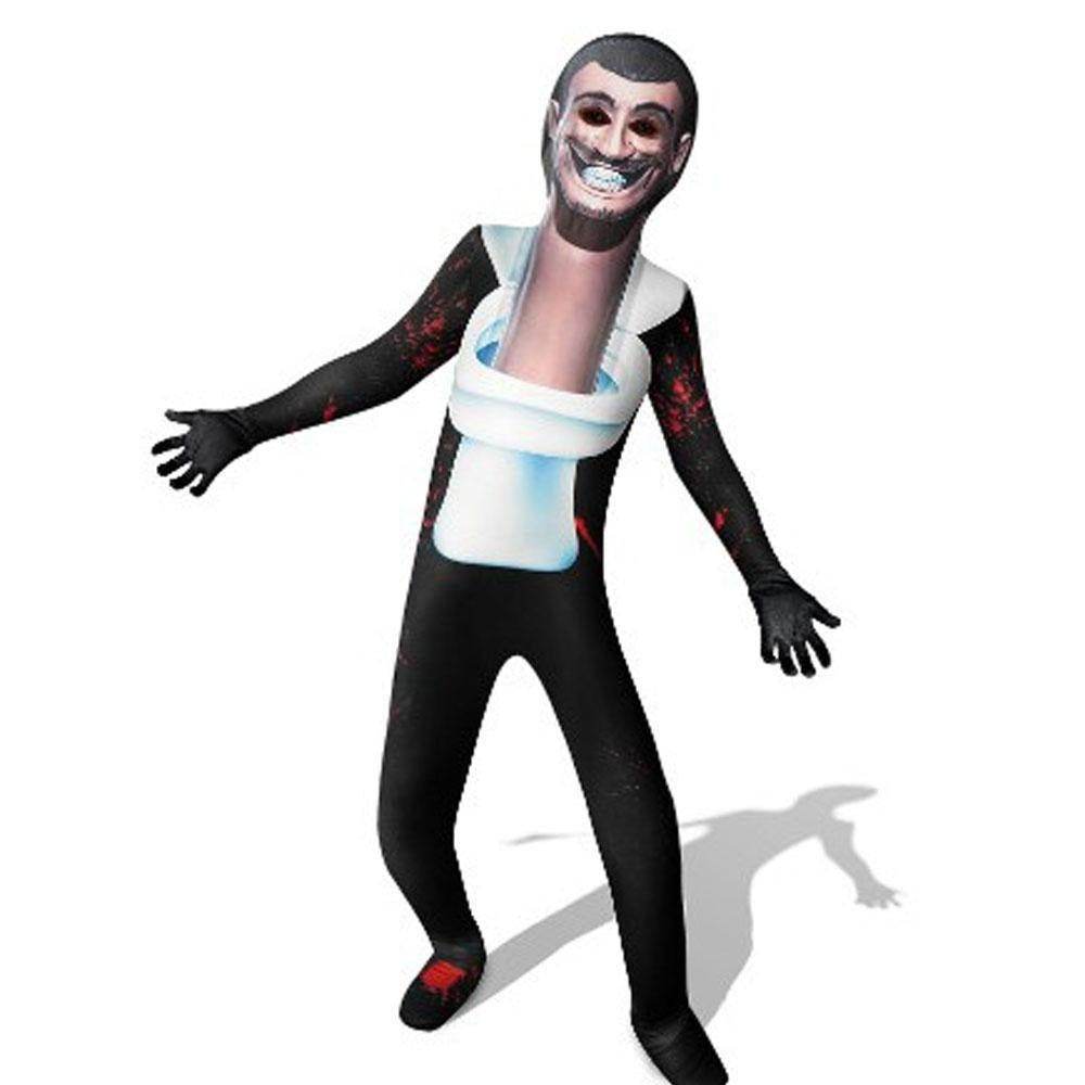 Skibidi Toilet Party Bodysuits Titan TV Jumpsuit Men Cosplay Costume For Kids Adult - Ecosfun